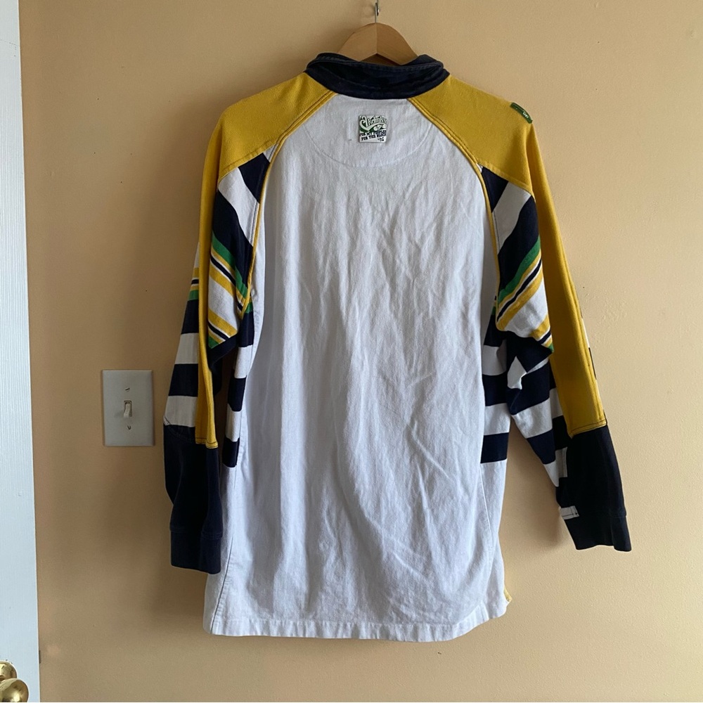 Akademiks AKDMKS Rugby Shirt Men’s Large Striped Long Sleeve Polo Y2K Streetwear - Picture 3 of 16
